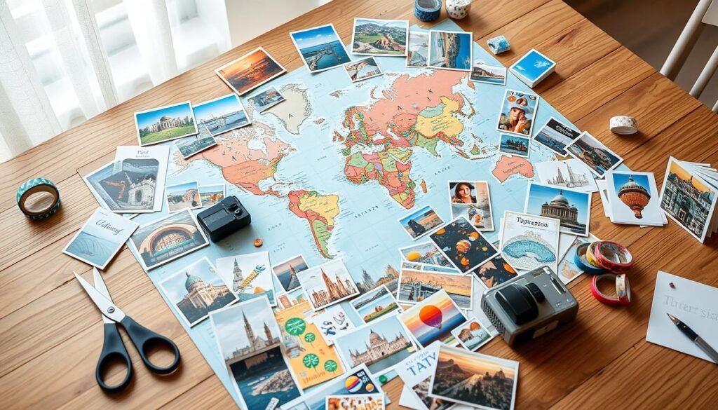 travel vision board tutorial